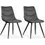 MX Sofa Chaise Crazy - Anthracite (lot de 2 chaises)