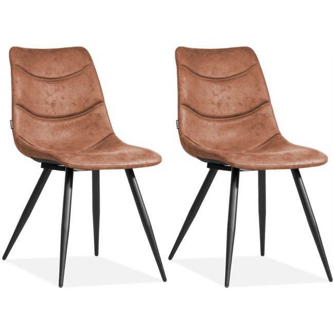 MX Sofa Chair Crazy - Cognac (set of 2 chairs)