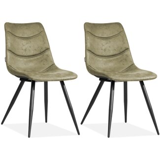 MX Sofa Stuhl Crazy - Olive (2er-Set)