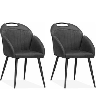 MX Sofa Chair Belize - Anthracite (set of 2 chairs)