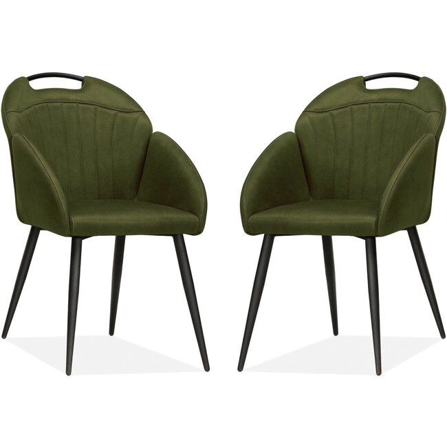 MX Sofa Krzesło Belize - Zielony mech (zestaw 2 krzeseł)