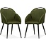 MX Sofa Stuhl Belize - Moosgrün (2er-Set)