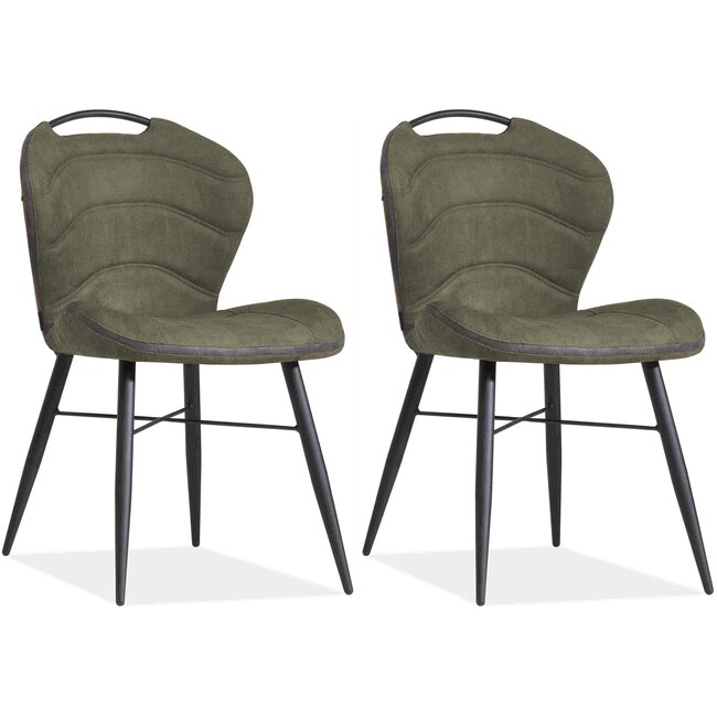 MX Sofa Dining room chair Talent luxor color: Moss (set of 2 chairs)