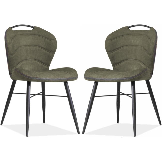 MX Sofa Esszimmerstuhl Talent Luxor Farbe: Moss (Set mit 2 Stühlen)