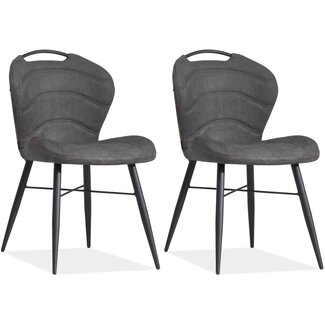 MX Sofa Krzesło do jadalni Talent - Antracyt (zestaw 2 krzeseł)
