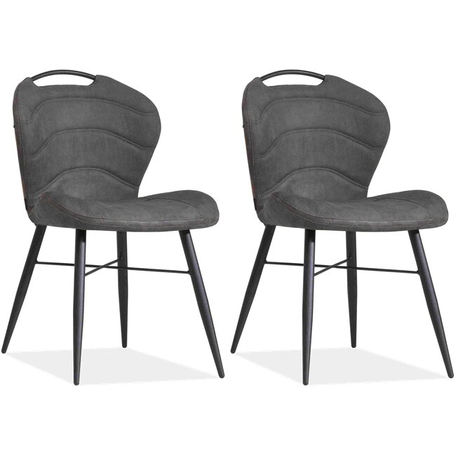 MX Sofa Dining room chair Talent luxor - color Anthracite (set of 2 chairs)