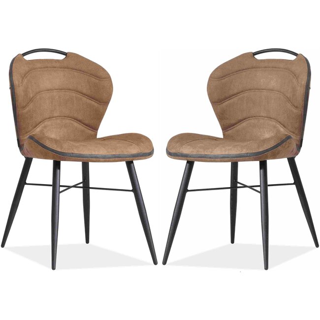MX Sofa Krzesło do jadalni Talent luxor kolor: koniak (zestaw 2 krzeseł)