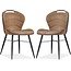 MX Sofa Dining room chair Talent luxor color: Cognac (set of 2 chairs)