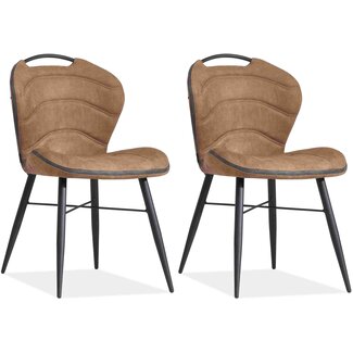 MX Sofa Dining room chair Talent - Cognac (set of 2 chairs)