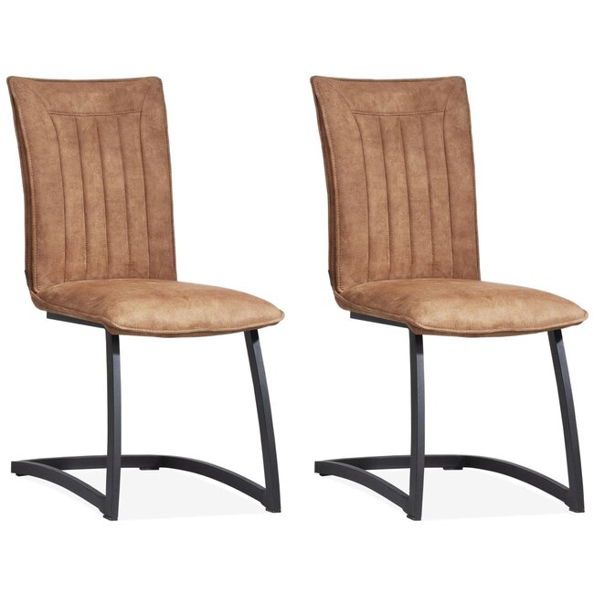 MX Sofa Chair Amara - cognac (set of 2 chairs)