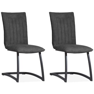 MX Sofa Amara Chair - anthracite (set of 2 chairs)