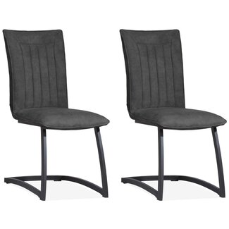 MX Sofa Chair Amara - anthracite (set of 2 chairs)