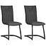 MX Sofa Amara Stuhl - anthrazit (2er-Set)