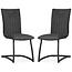 MX Sofa Amara Stuhl - anthrazit (2er-Set)