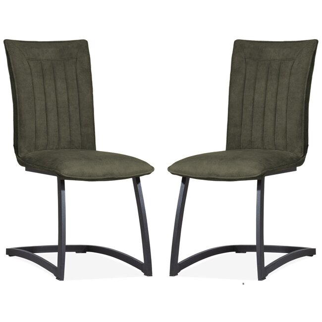 MX Sofa Stuhl Amara - Moos (2er-Set)