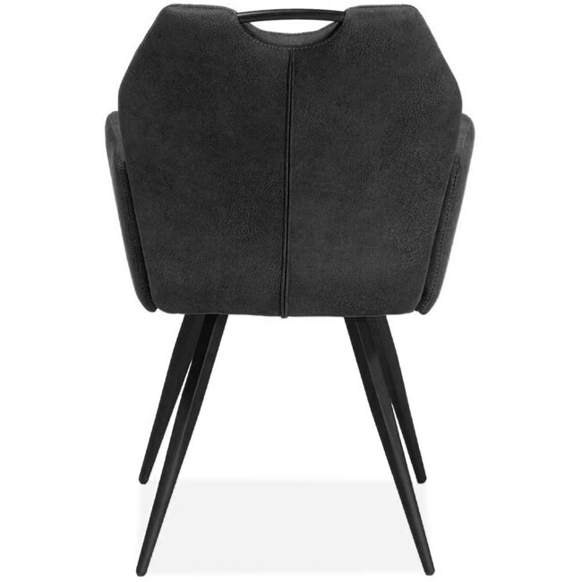 MX Sofa Eetkamerstoel Puck - Antraciet (set van 2 stoelen)
