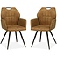 MX Sofa Dining room chair Puck - Cognac (set of 2 chairs)