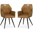 MX Sofa Dining room chair Puck - Cognac (set of 2 chairs)