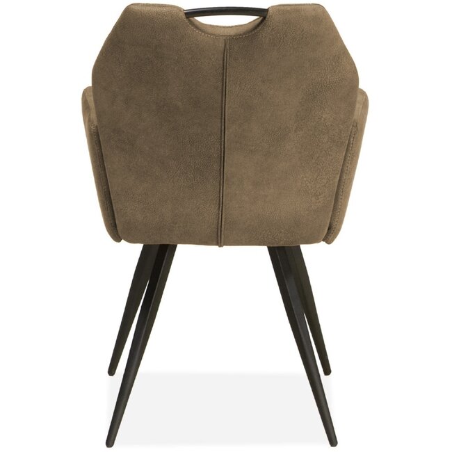 MX Sofa Chaise de salle à manger Puck - Taupe (lot de 2 chaises)