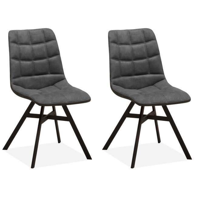 MX Sofa Dining room chair Nynke - Anthracite (set of 2 chairs)