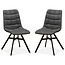 MX Sofa Chaise de salle à manger Nynke - Anthracite (lot de 2 chaises)
