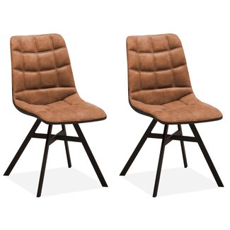 MX Sofa Esszimmerstuhl Nynke - Cognac (2er-Set)