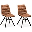 MX Sofa Dining room chair Nynke - Cognac (set of 2 chairs)