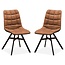 MX Sofa Dining room chair Nynke - Cognac (set of 2 chairs)
