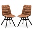 MX Sofa Dining room chair Nynke - Cognac (set of 2 chairs)