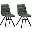 MX Sofa Dining room chair Nynke - Moss green (set of 2 chairs)
