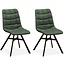 MX Sofa Dining room chair Nynke - Moss green (set of 2 chairs)