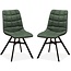 MX Sofa Chaise de salle à manger Nynke - Vert mousse (lot de 2 chaises)