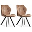 MX Sofa Krzesło do jadalni Alicia - Cognac (zestaw 2 krzeseł)