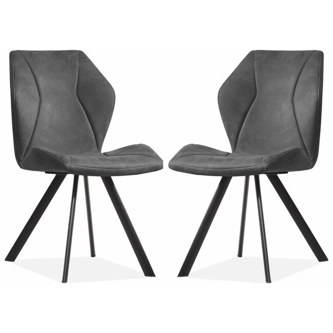 MX Sofa Krzesło do jadalni Alicia - Stal (zestaw 2 krzeseł)