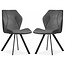 MX Sofa Chaise de salle à manger Alicia - Acier (lot de 2 chaises)