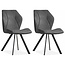 MX Sofa Dining room chair Alicia - Steel (set of 2 chairs)