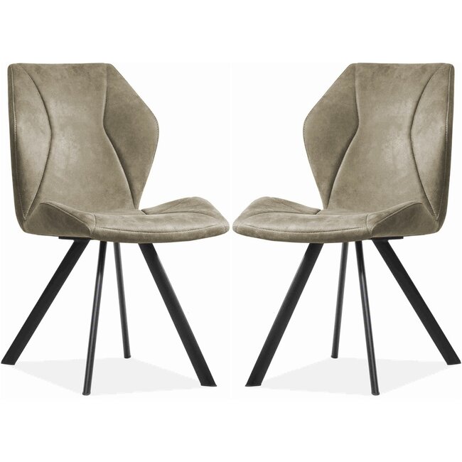 MX Sofa Dining room chair Alicia - Pebble (set of 2 chairs)