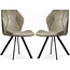 MX Sofa Chaise de salle à manger Alicia - Galet (lot de 2 chaises)
