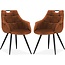 MX Sofa Dining room chair Ayla - Cognac (set of 2 chairs)