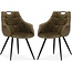 MX Sofa Dining room chair Ayla - Moss (set of 2 chairs)
