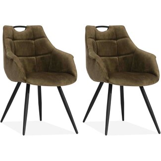 MX Sofa Krzesło do jadalni Ayla - Moss (zestaw 2 krzeseł)