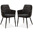 MX Sofa Dining chair Donna - Black (set of 2 chairs)