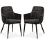 MX Sofa Eetkamerstoel Donna - Black (set van 2 stoelen)