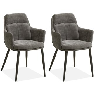 MX Sofa Eetkamerstoel Donna - Ash (set van 2 stoelen)