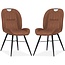 MX Sofa Chaise de salle à manger Shelton - Cognac (lot de 2 chaises)