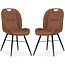 MX Sofa Chaise de salle à manger Shelton - Cognac (lot de 2 chaises)