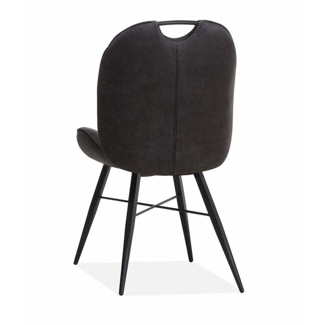 MX Sofa Shelton Esszimmerstuhl - Anthrazit (2er-Set)