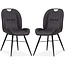 MX Sofa Chaise de salle à manger Shelton - Anthracite (lot de 2 chaises)
