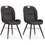 MX Sofa Chaise de salle à manger Shelton - Anthracite (lot de 2 chaises)