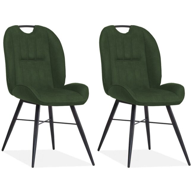 MX Sofa Dining room chair Shelton - Moss (set of 2 chairs)